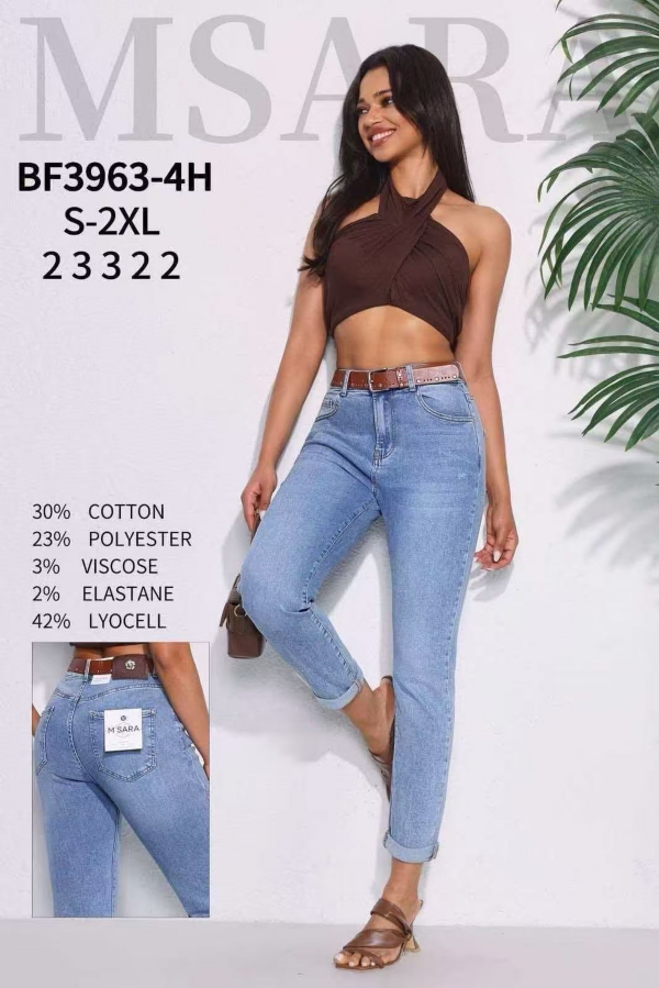 Spodnie damskie jeans Roz XS-L, 1 Kolor .Paczka 12 szt
